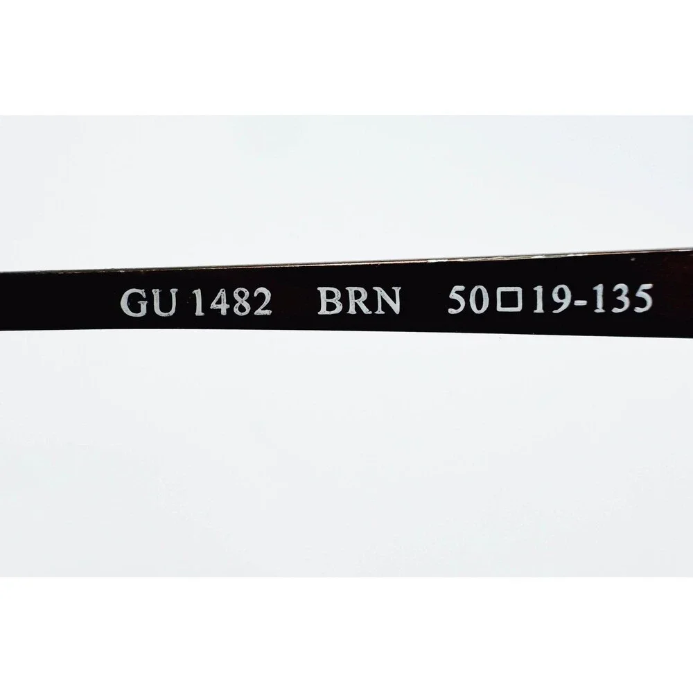 Guess Eyeglasses Frames Brown Semi-Rimless Rectangular GU 1482 BRN 50-19-135